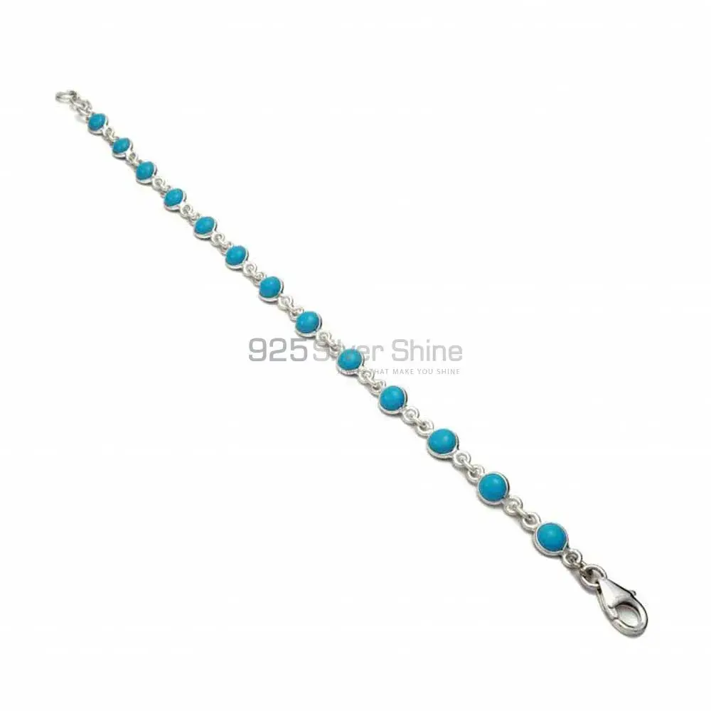 925 Sterling Silver Handmade Bracelets In Turquoise Gemstone Jewelry 925SB250_1