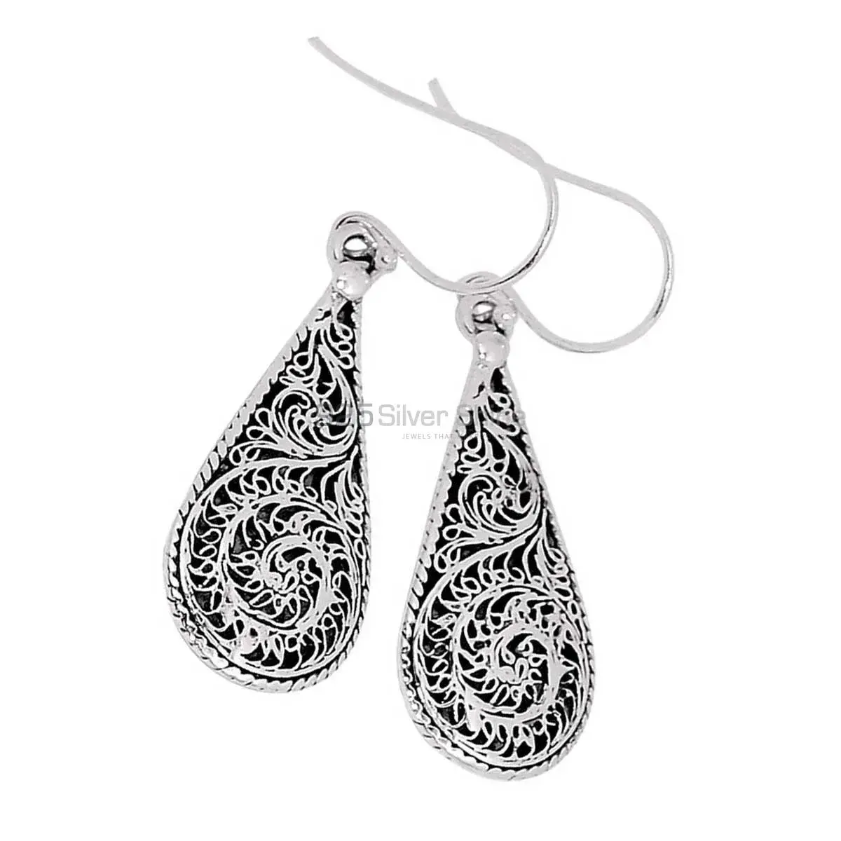 925 Sterling Silver Handmade Earrings 925SE2859_4