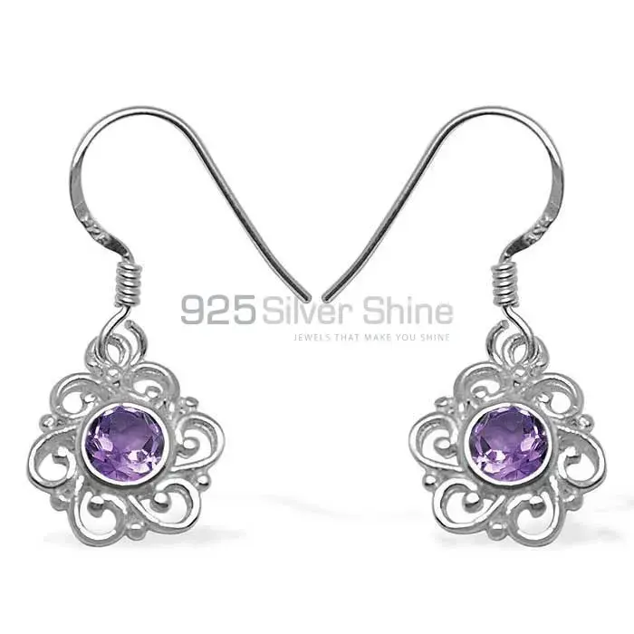 925 Sterling Silver Handmade Earrings Exporters In Amethyst Gemstone Jewelry 925SE1063