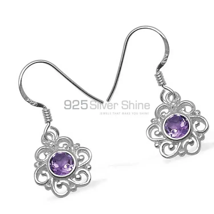 925 Sterling Silver Handmade Earrings Exporters In Amethyst Gemstone Jewelry 925SE1063_0