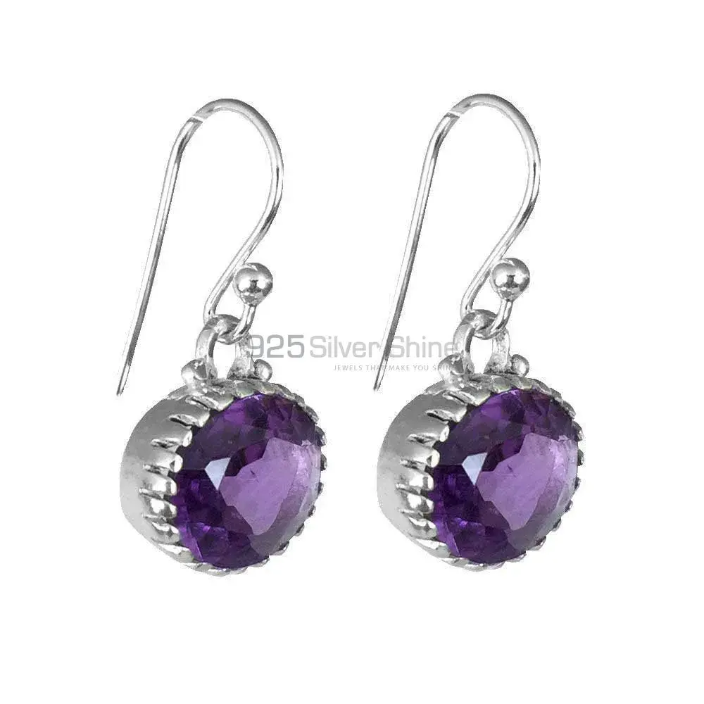 925 Sterling Silver Handmade Earrings Exporters In Amethyst Gemstone Jewelry 925SE1370_0