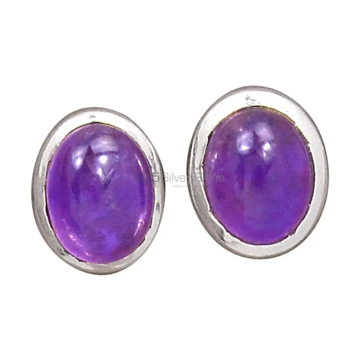 925 Sterling Silver Handmade Earrings In Amethyst Gemstone Jewelry 925SE2692_0