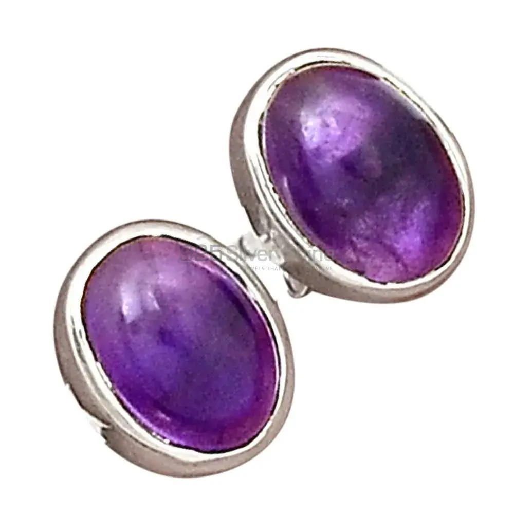 925 Sterling Silver Handmade Earrings In Amethyst Gemstone Jewelry 925SE2692_7
