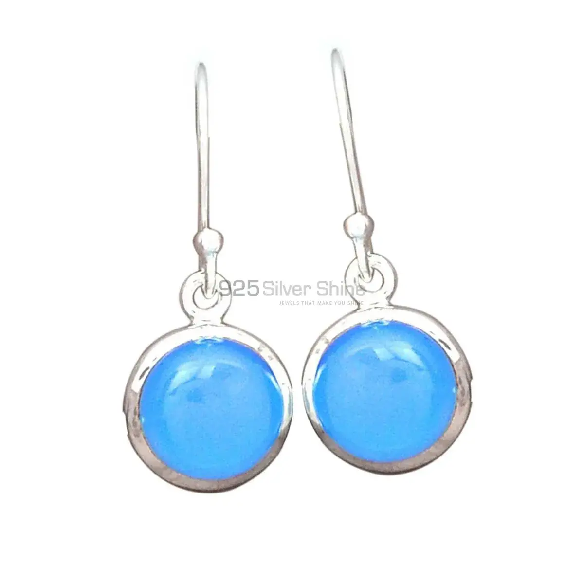 925 Sterling Silver Handmade Earrings In Chalcedony Gemstone Jewelry 925SE2744_7