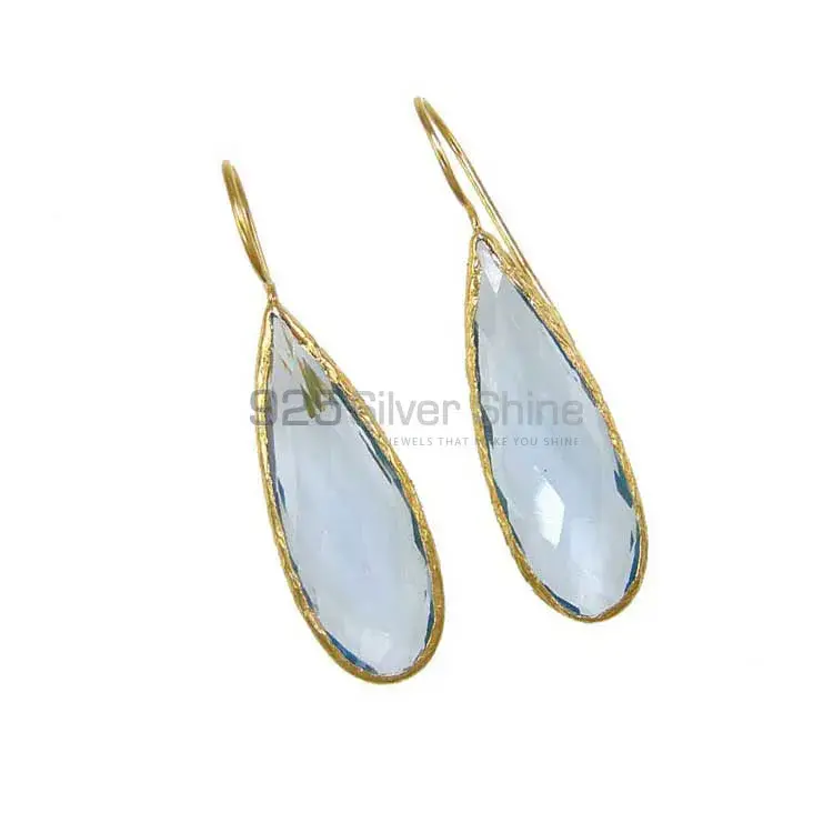 925 Sterling Silver Handmade Earrings Exporters In Hydro Blue Topaz Gemstone Jewelry 925SE1966_0