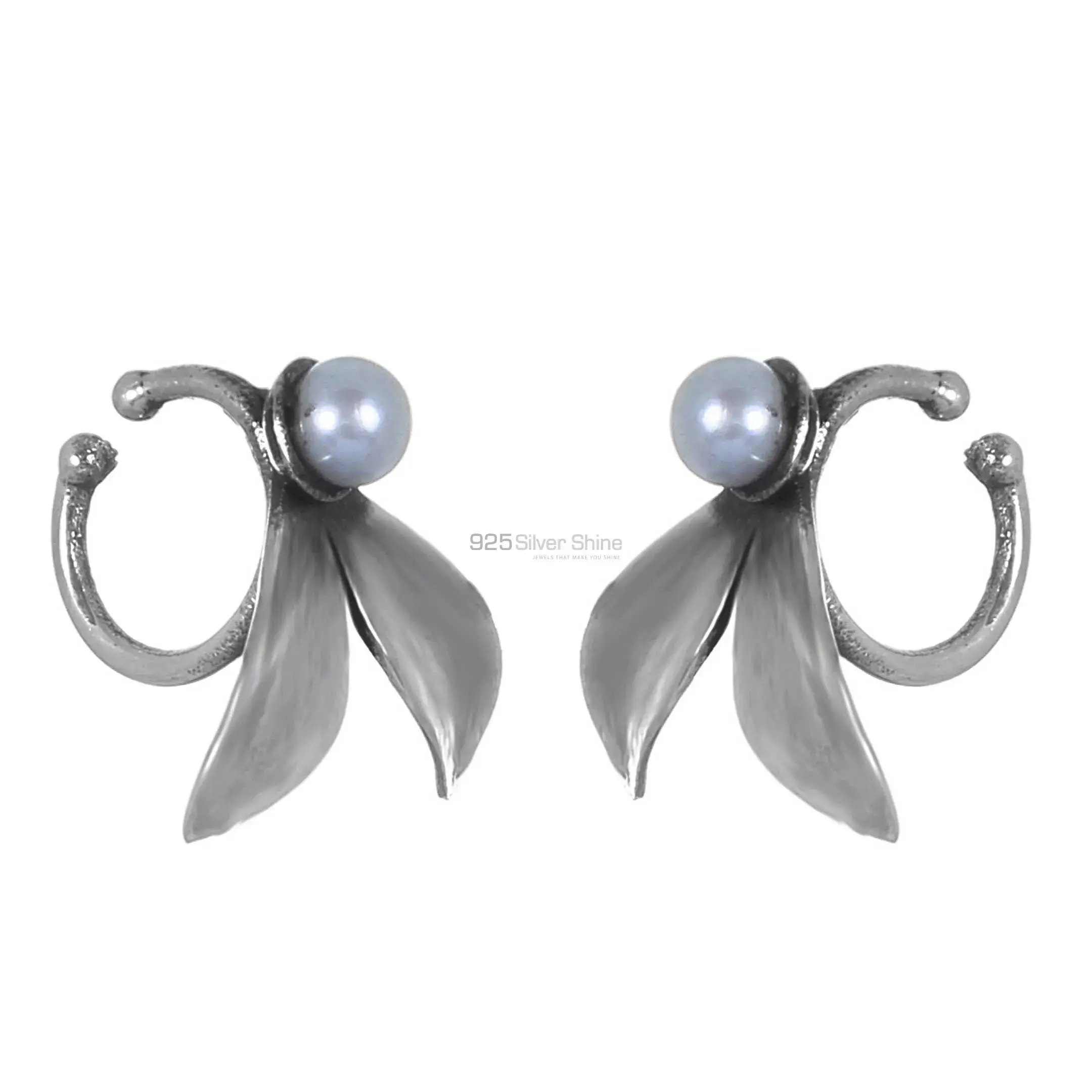 925 Sterling Silver Handmade Earrings Exporters In Pearl Gemstone Jewelry 925SE273_0