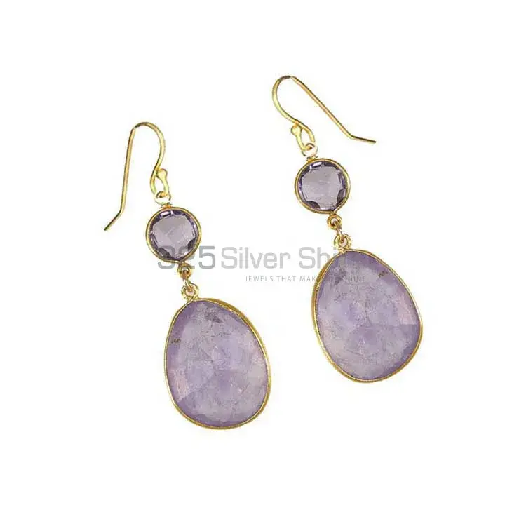 925 Sterling Silver Handmade Earrings Manufacturer In Amethyst Gemstone Jewelry 925SE1885_0