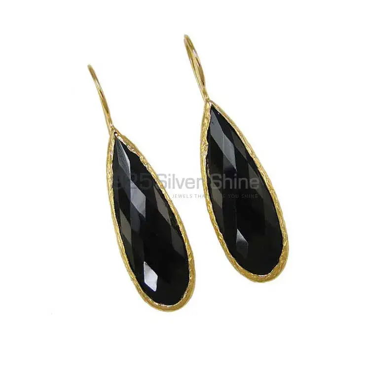925 Sterling Silver Handmade Earrings In Black Onyx Gemstone Jewelry 925SE1964_1