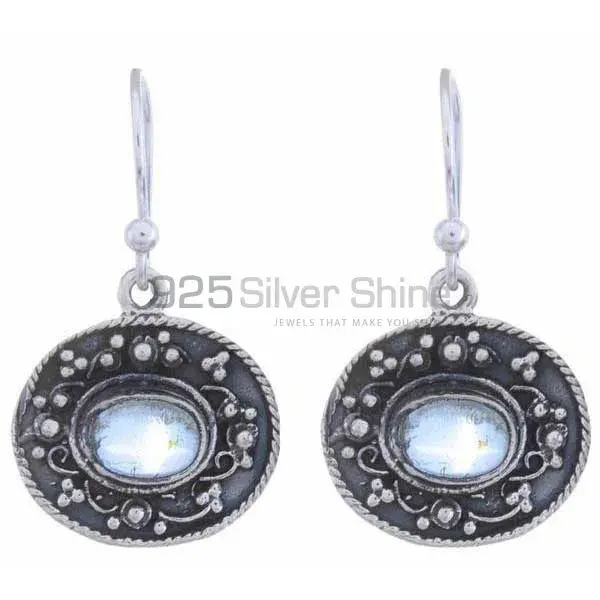 925 Sterling Silver Handmade Earrings In Blue Topaz Gemstone Jewelry 925SE1210_0