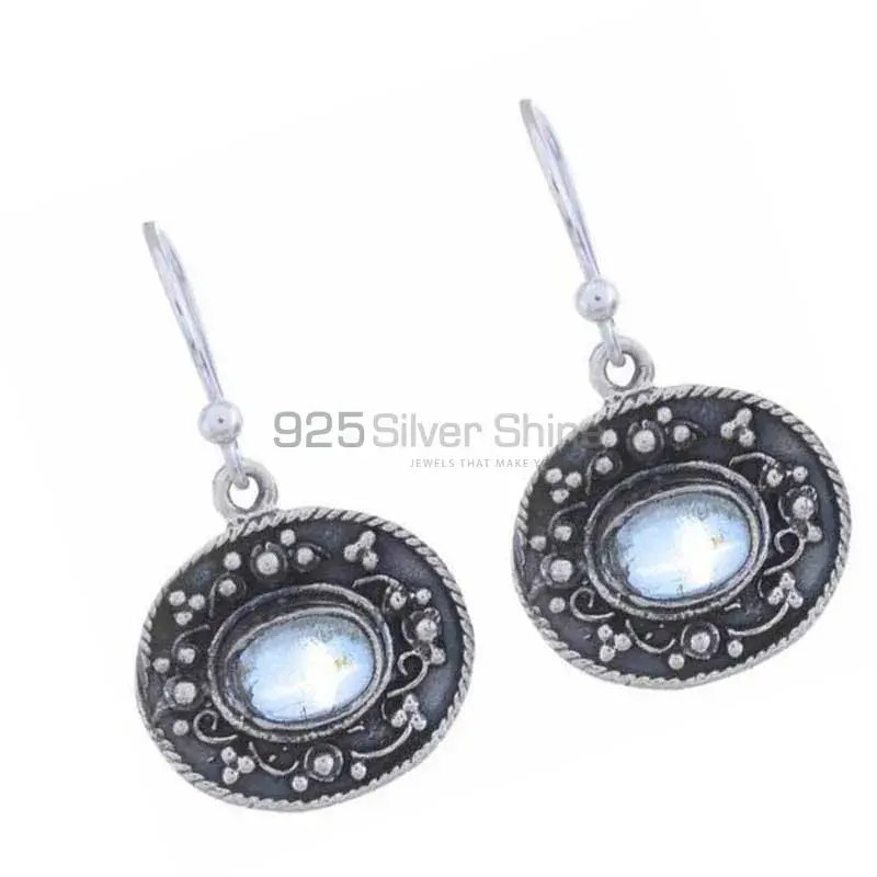 925 Sterling Silver Handmade Earrings Manufacturer In Blue Topaz Gemstone Jewelry 925SE1210_0