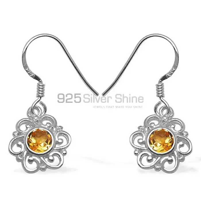 925 Sterling Silver Handmade Earrings Manufacturer In Citrine Gemstone Jewelry 925SE1061