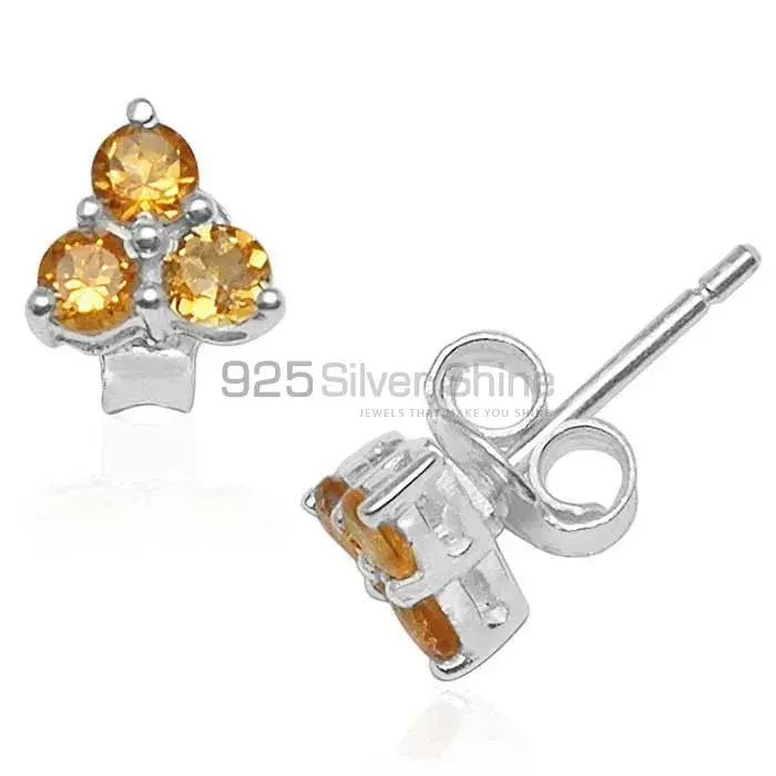 925 Sterling Silver Handmade Earrings In Citrine Gemstone Jewelry 925SE745_0