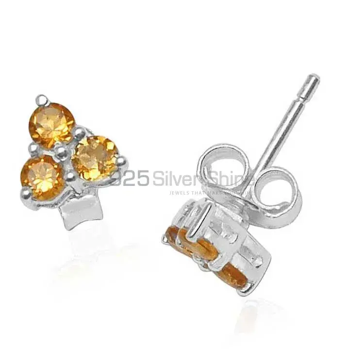 925 Sterling Silver Handmade Earrings Manufacturer In Citrine Gemstone Jewelry 925SE745_0