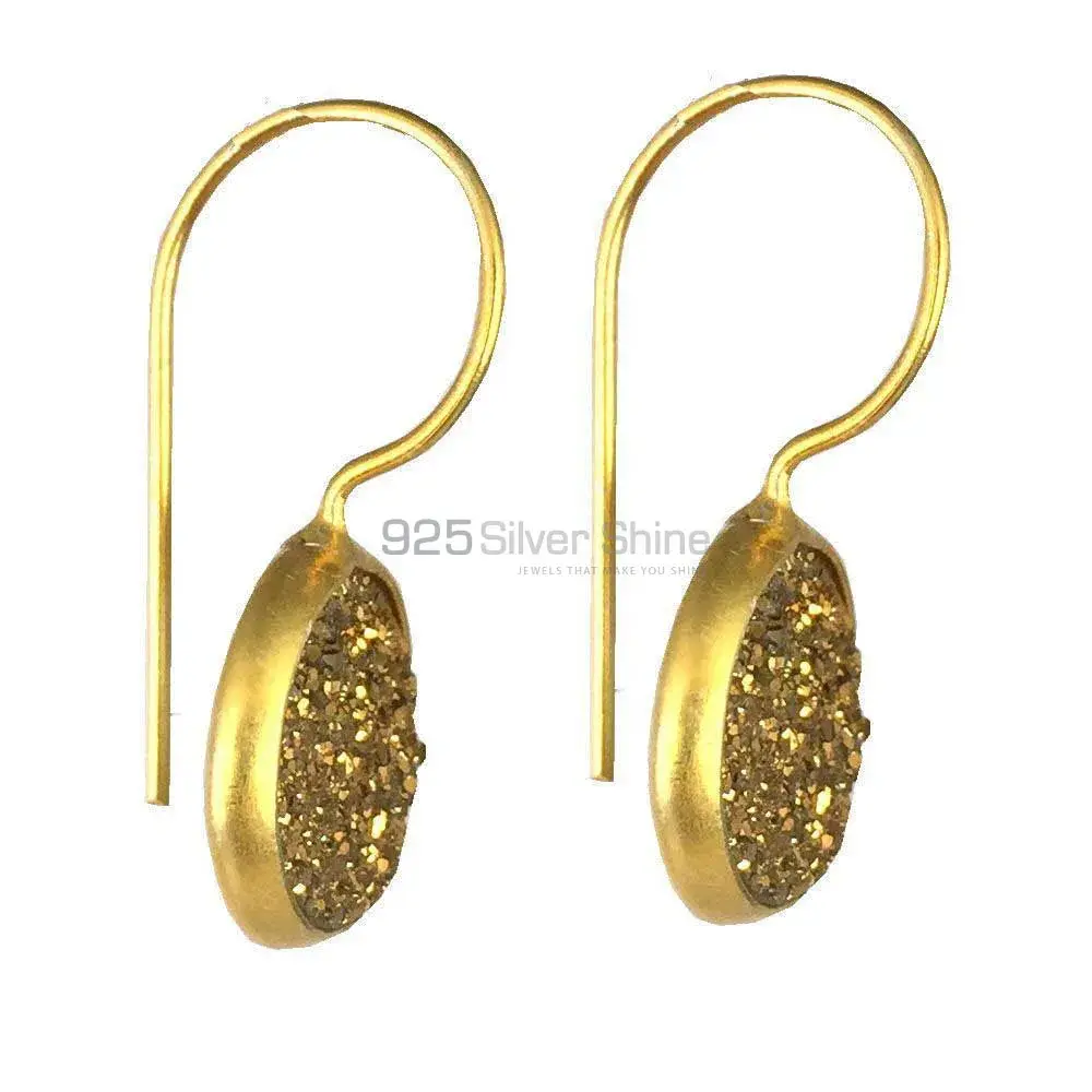 925 Sterling Silver Handmade Earrings Manufacturer In Druzy Gemstone Jewelry 925SE1368_0