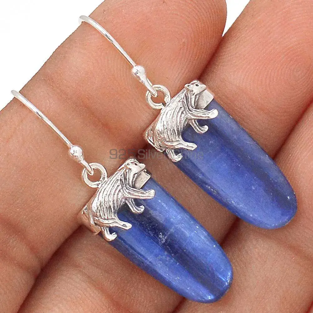925 Sterling Silver Handmade Earrings In Kyanite Gemstone Jewelry 925SE2778_2