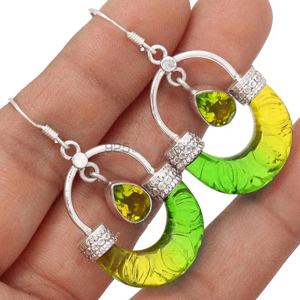 925 Sterling Silver Handmade Earrings Manufacturer In Quartz Gemstone Jewelry 925SE2857_0