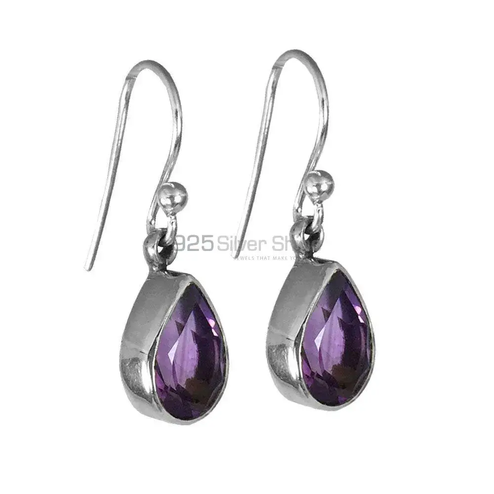 925 Sterling Silver Handmade Earrings Suppliers In Amethyst Gemstone Jewelry 925SE1369_0