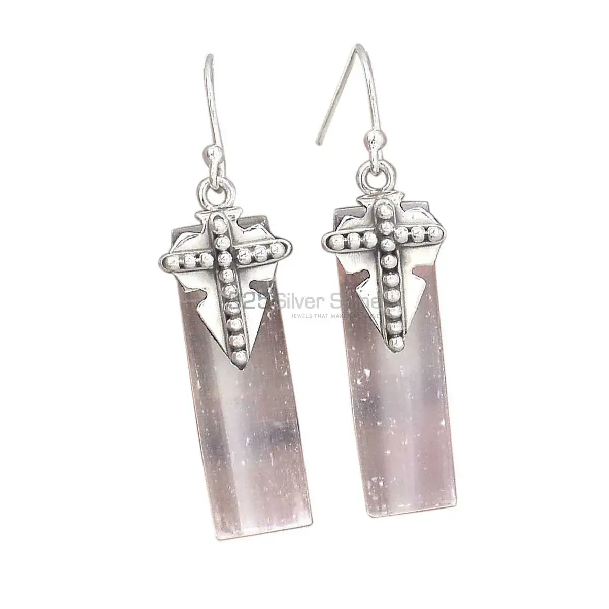 925 Sterling Silver Handmade Earrings In calcite Gemstone Jewelry 925SE2619_0