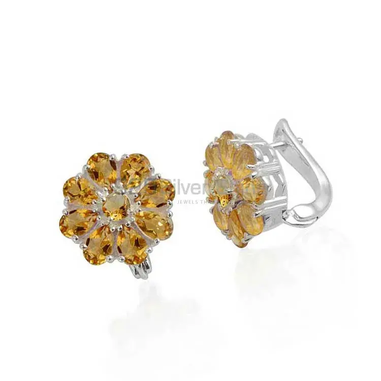 925 Sterling Silver Handmade Earrings Suppliers In Citrine Gemstone Jewelry 925SE983_0