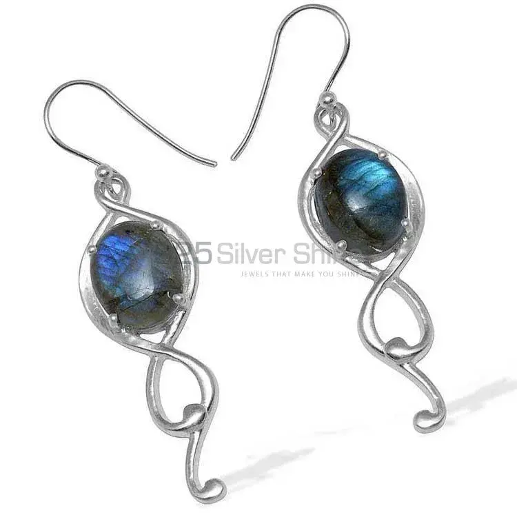 925 Sterling Silver Handmade Earrings In Labradorite Gemstone Jewelry 925SE825_1