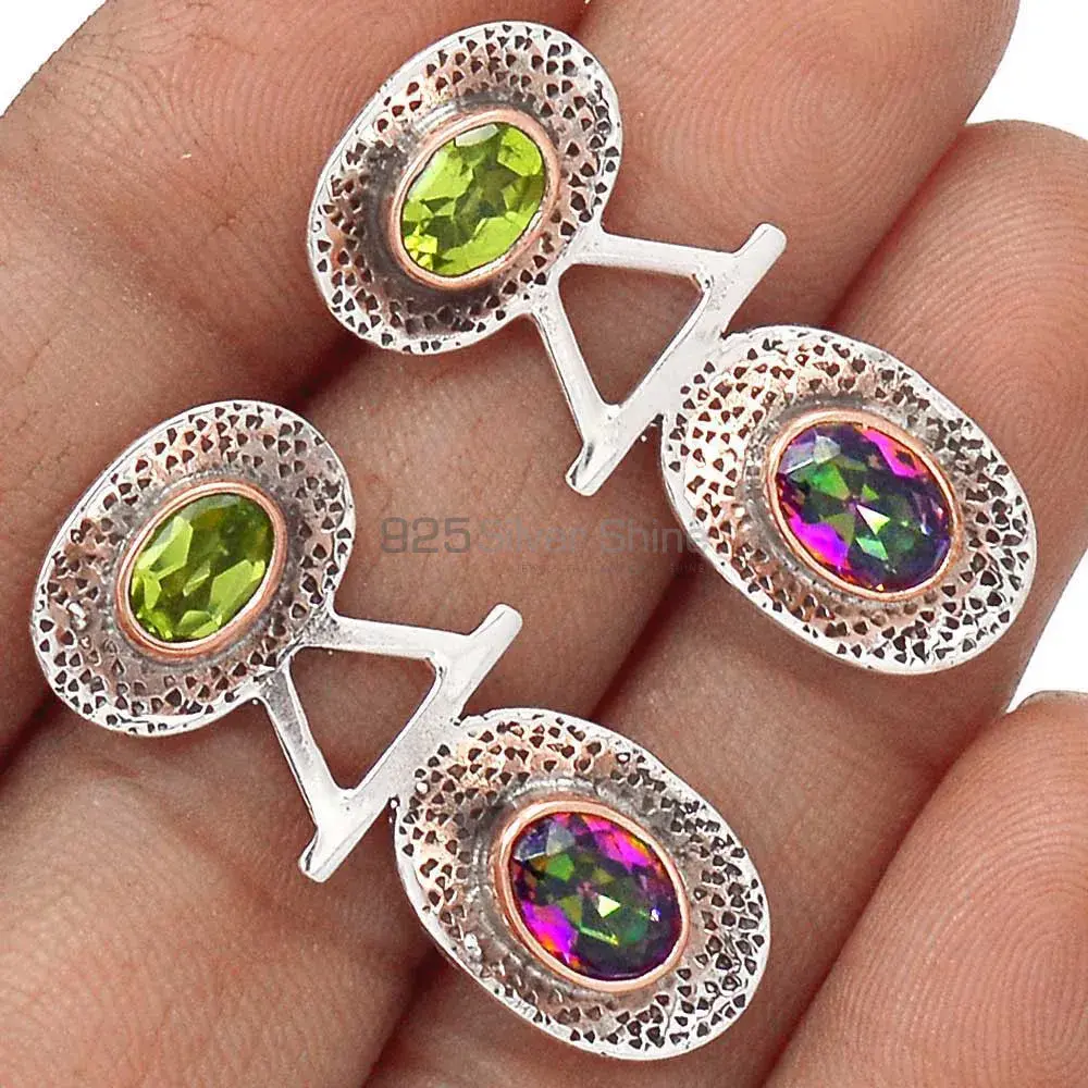 925 Sterling Silver Handmade Earrings Suppliers In Multi Gemstone Jewelry 925SE2145_0