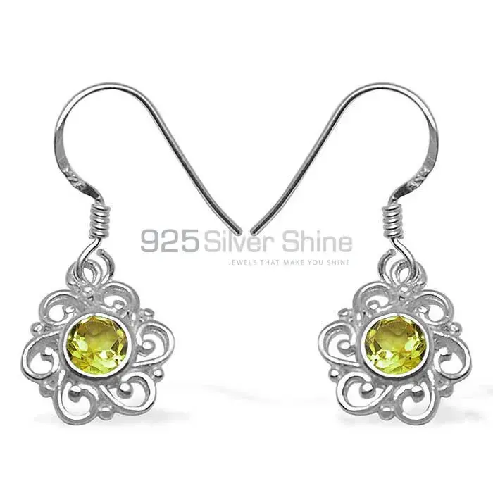 925 Sterling Silver Handmade Earrings Suppliers In Peridot Gemstone Jewelry 925SE1062