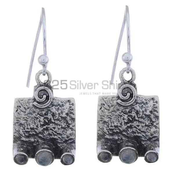 925 Sterling Silver Handmade Earrings In Rainbow Moonstone Jewelry 925SE1211_0