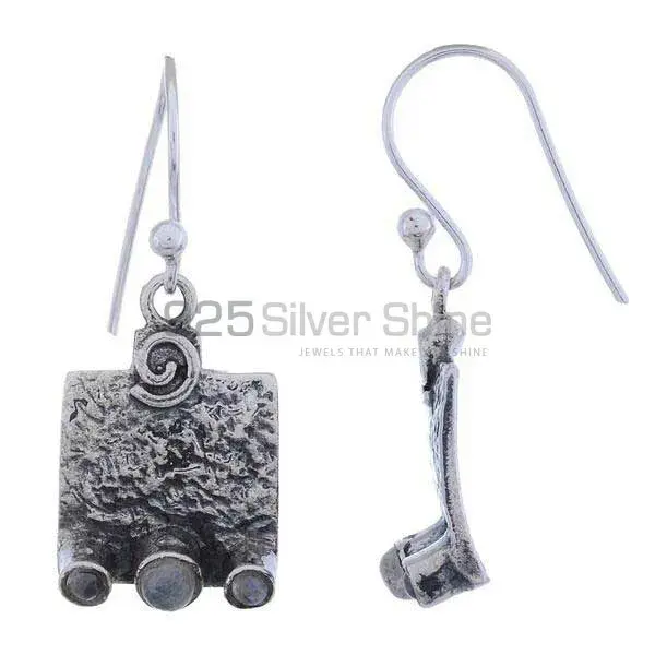 925 Sterling Silver Handmade Earrings Suppliers In Rainbow Moonstone Jewelry 925SE1211_0