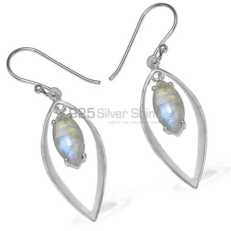 925 Sterling Silver Handmade Earrings Suppliers In Rainbow Moonstone Jewelry 925SE904_0