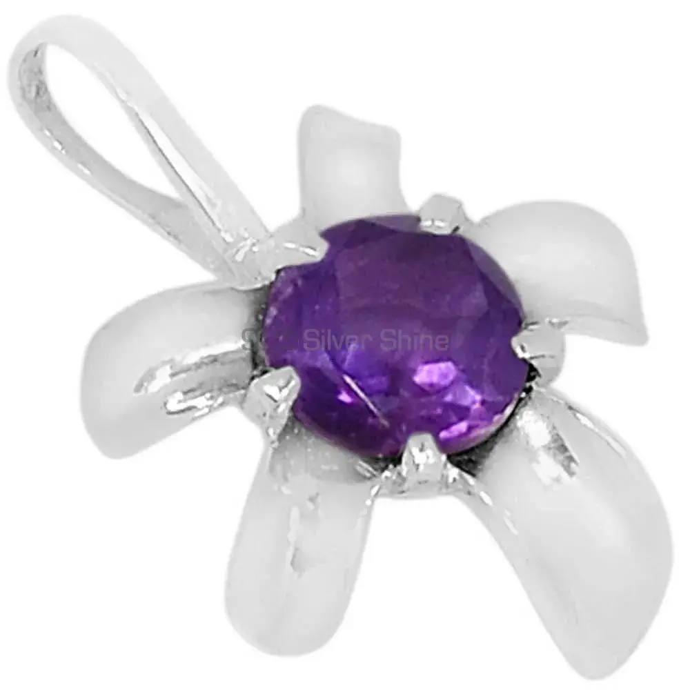 925 Sterling Silver Handmade Pendants In Amethyst Gemstone Jewelry 925SSP312-2_0