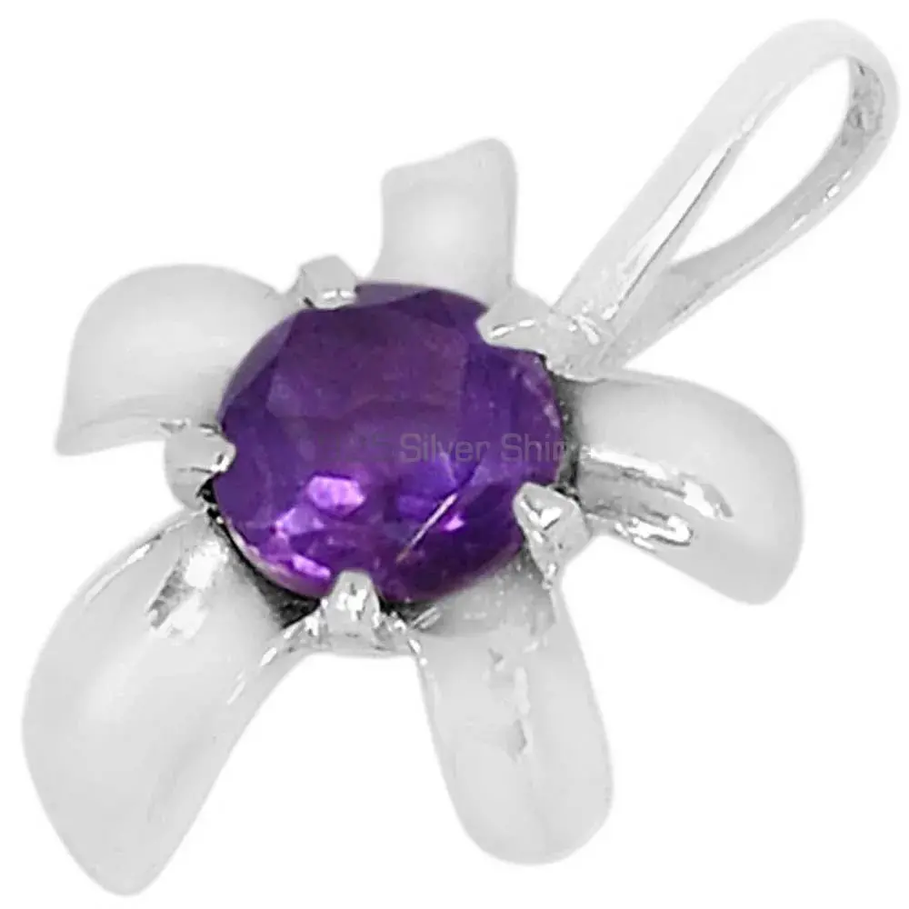 925 Sterling Silver Handmade Pendants In Amethyst Gemstone Jewelry 925SSP312-2_1