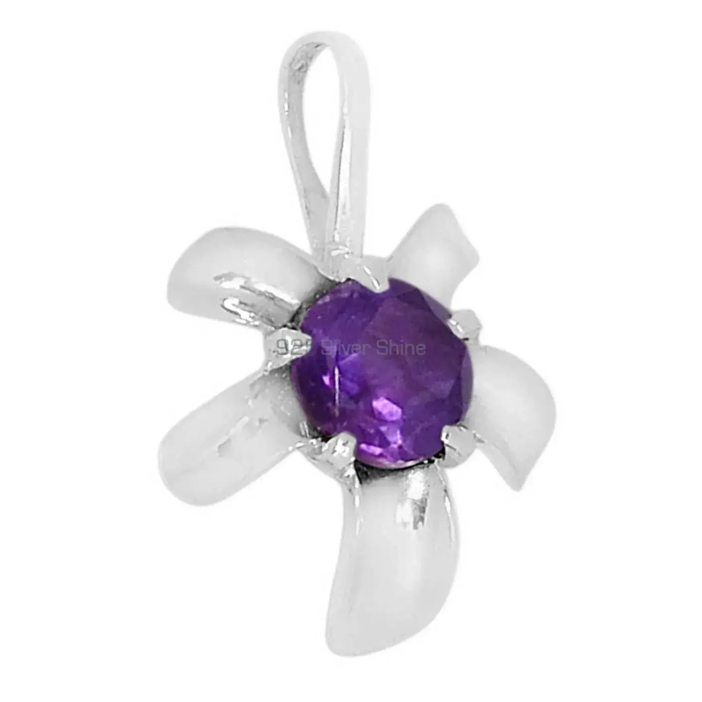 925 Sterling Silver Handmade Pendants In Amethyst Gemstone Jewelry 925SSP312-2_2