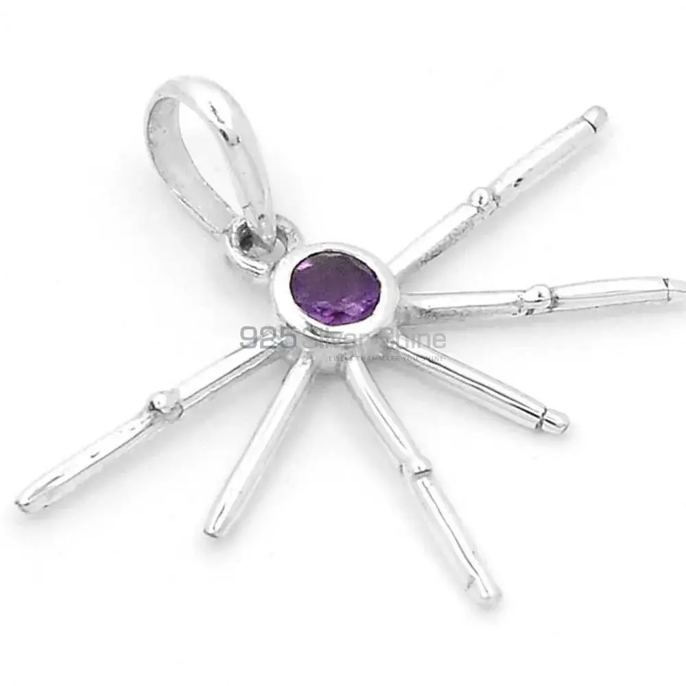 925 Sterling Silver Handmade Pendants In Amethyst Gemstone Jewelry 925SSP323-1