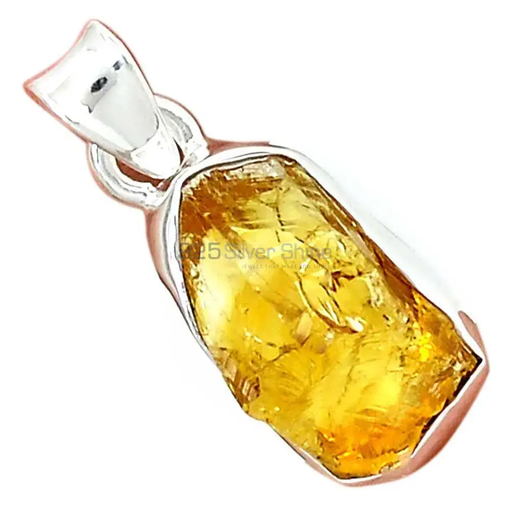 925 Sterling Silver Handmade Pendants In Citrine Gemstone Jewelry 925SP189-3