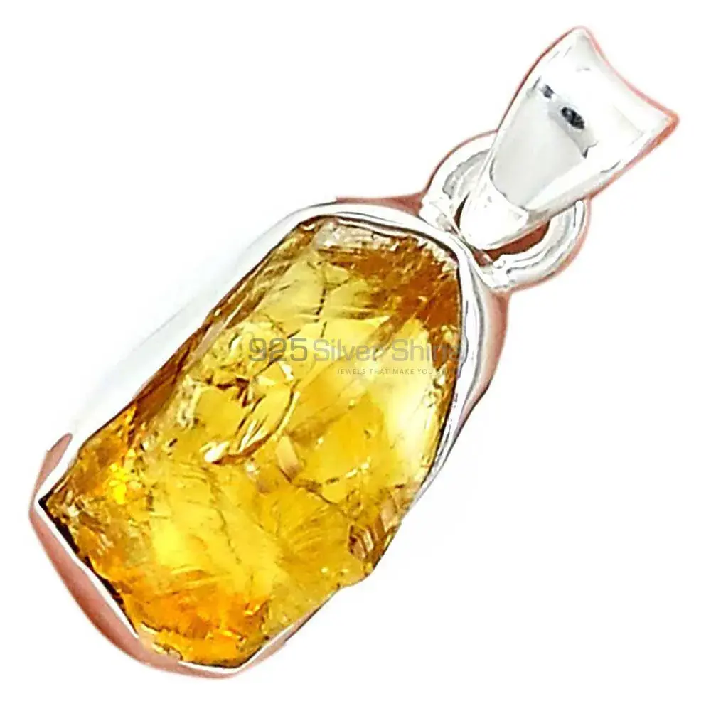 925 Sterling Silver Handmade Pendants In Citrine Gemstone Jewelry 925SP189-3_0