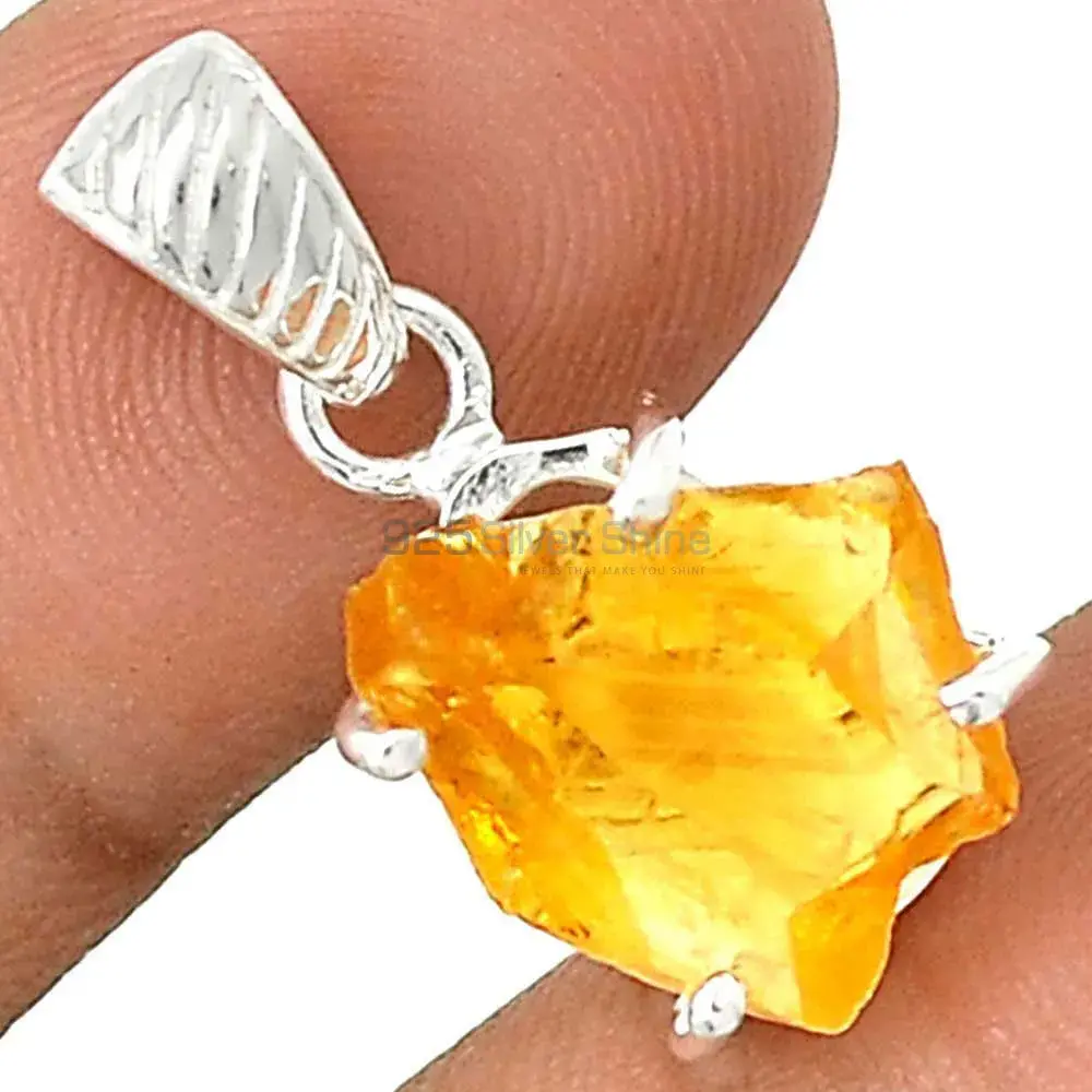 925 Sterling Silver Handmade Pendants In Citrine Gemstone Jewelry 925SP189-3_10
