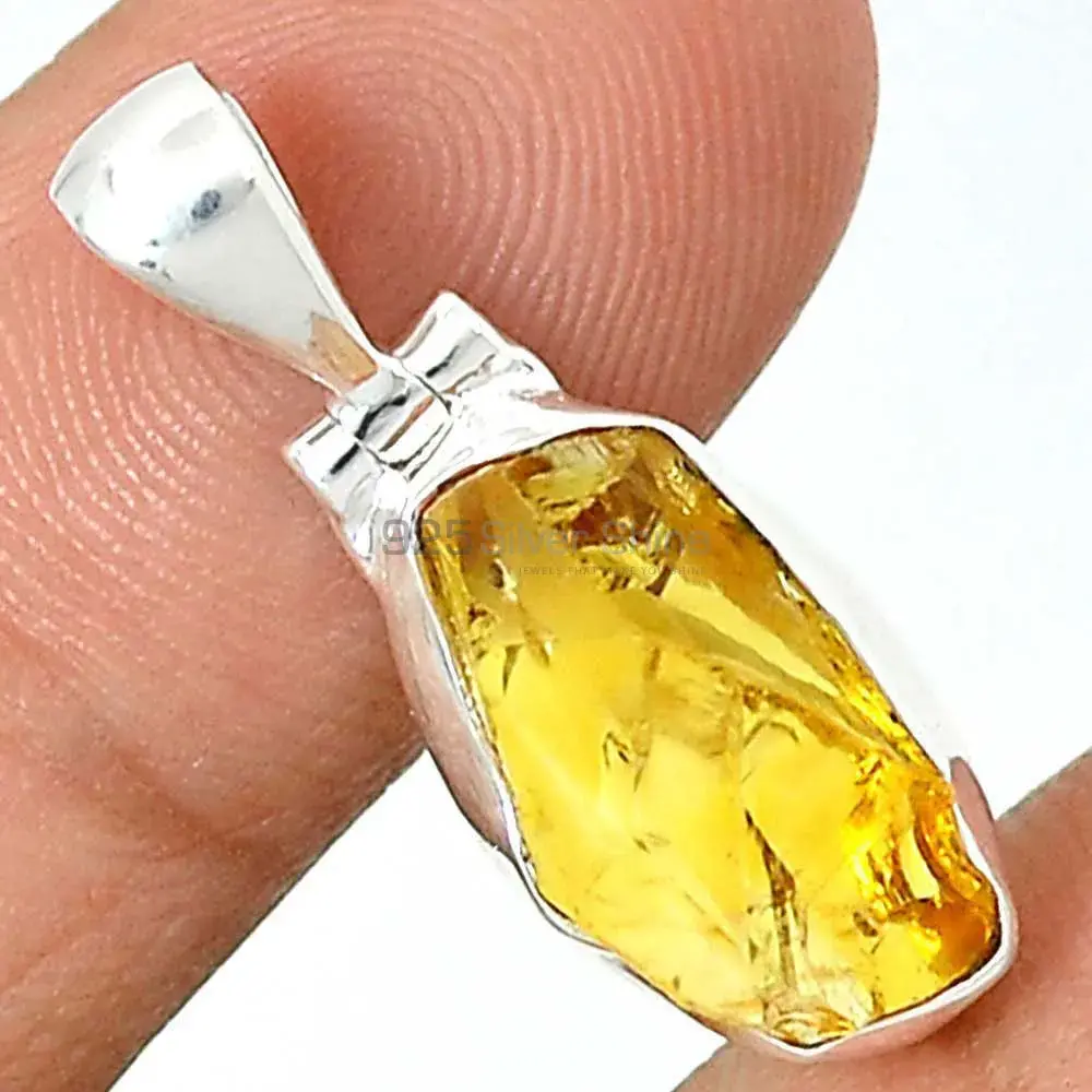 925 Sterling Silver Handmade Pendants In Citrine Gemstone Jewelry 925SP189-3_12