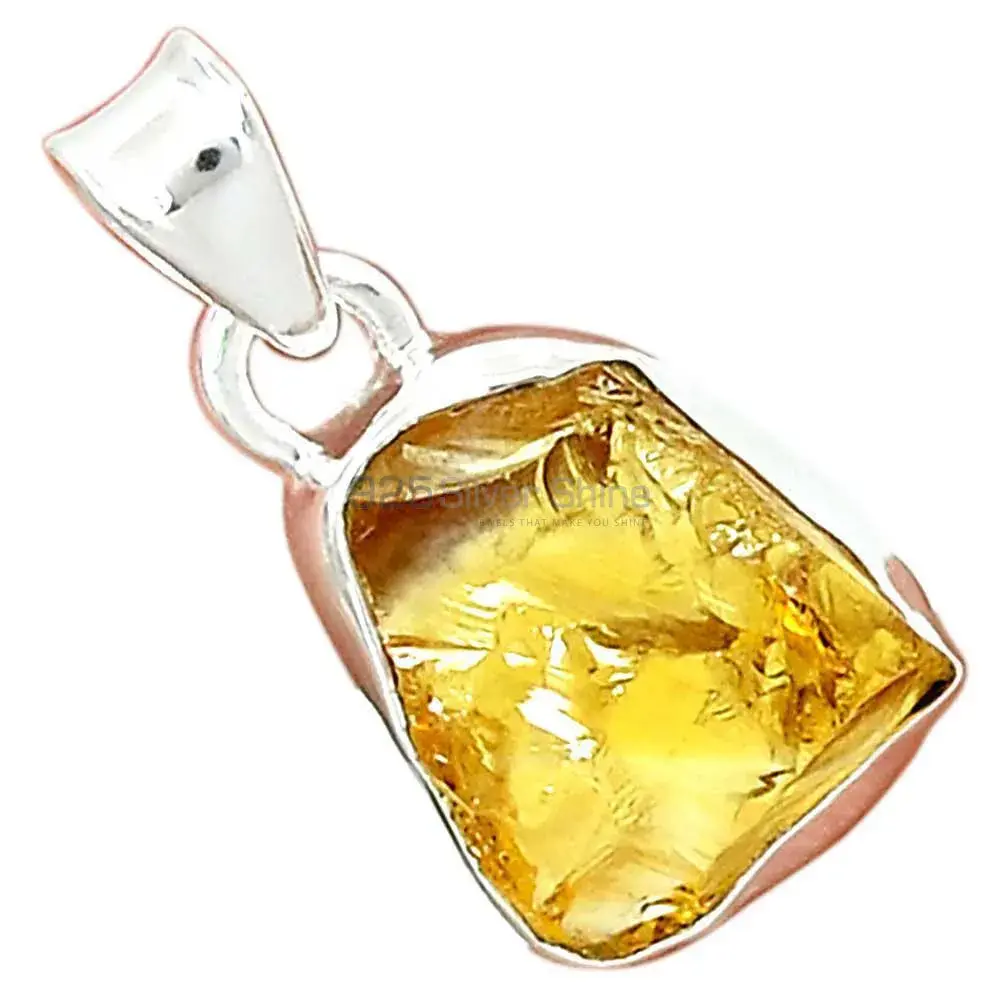 925 Sterling Silver Handmade Pendants In Citrine Gemstone Jewelry 925SP189-3_19