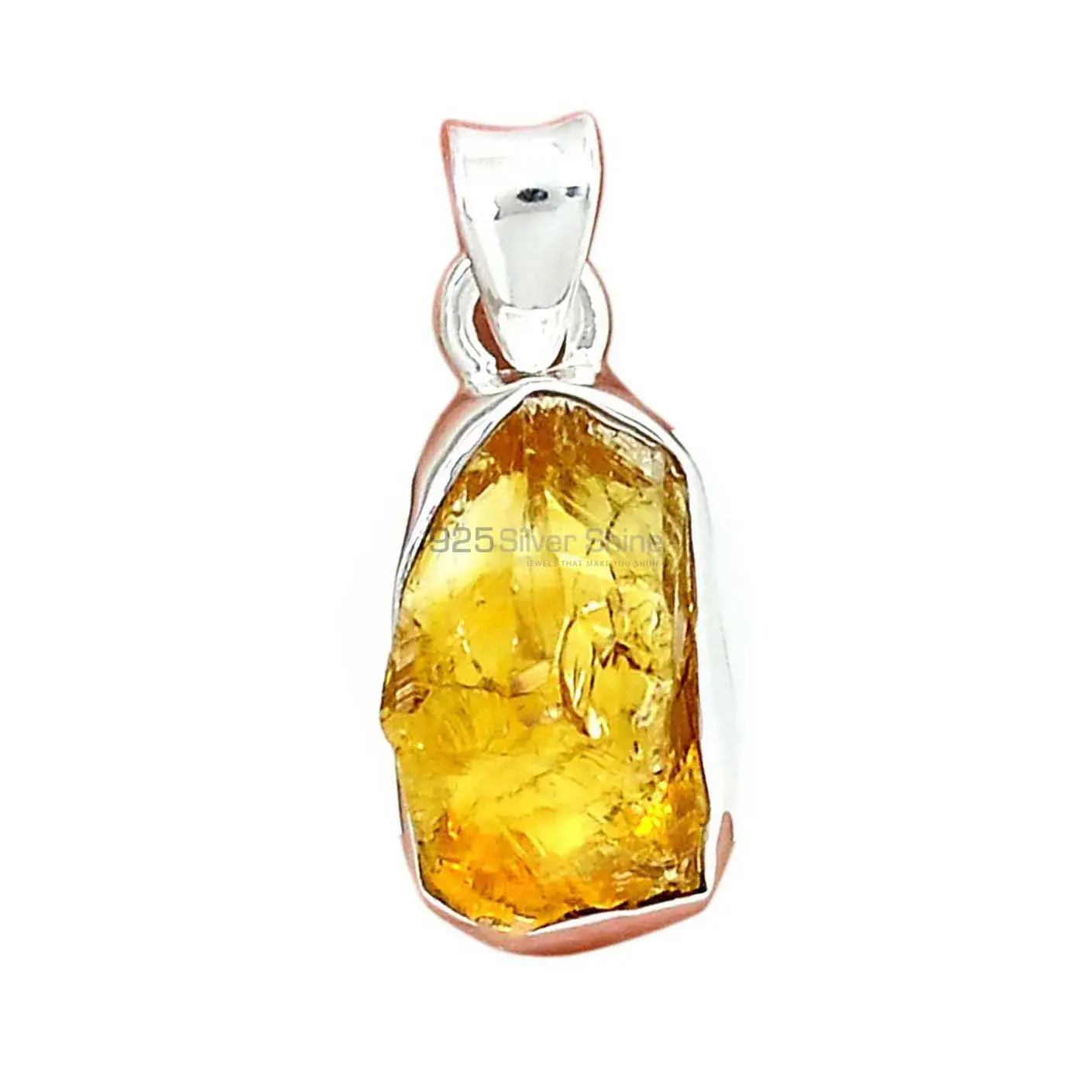 925 Sterling Silver Handmade Pendants In Citrine Gemstone Jewelry 925SP189-3_1