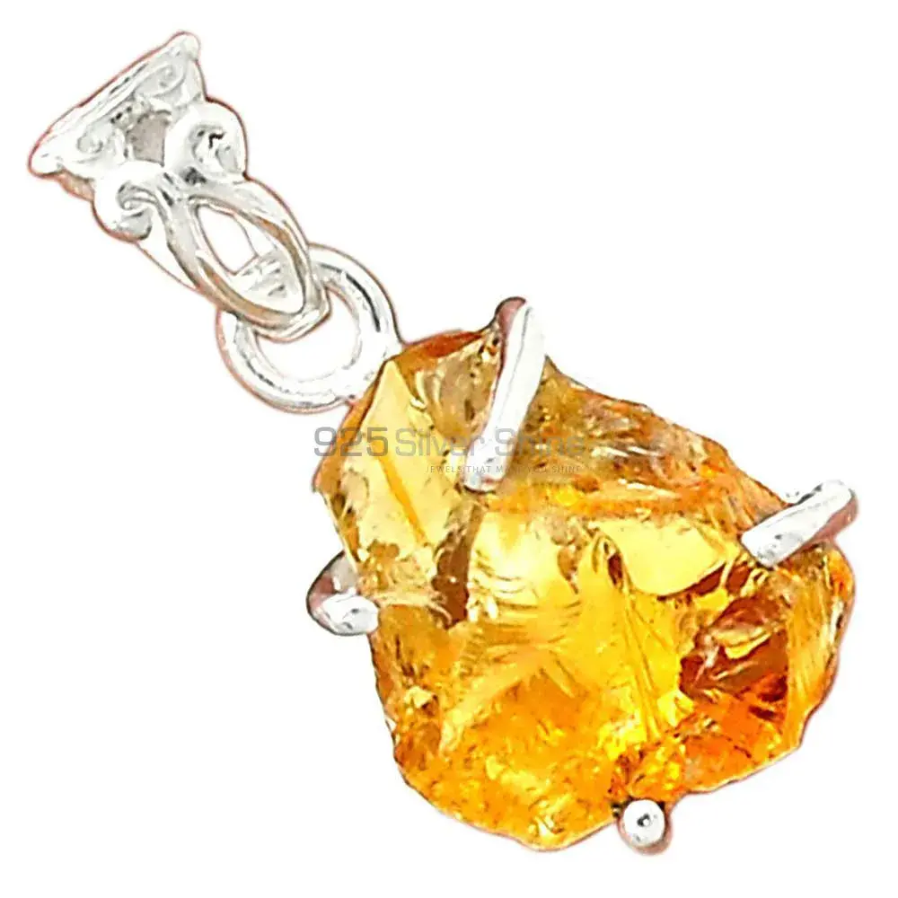 925 Sterling Silver Handmade Pendants In Citrine Gemstone Jewelry 925SP189-3_3