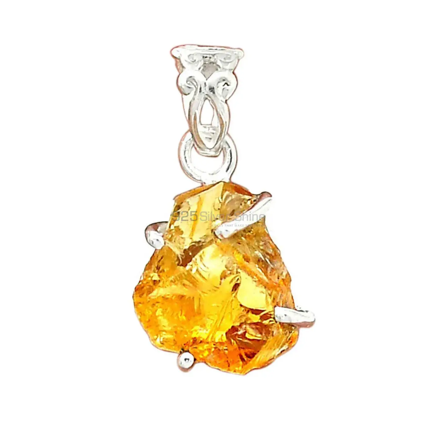 925 Sterling Silver Handmade Pendants In Citrine Gemstone Jewelry 925SP189-3_4