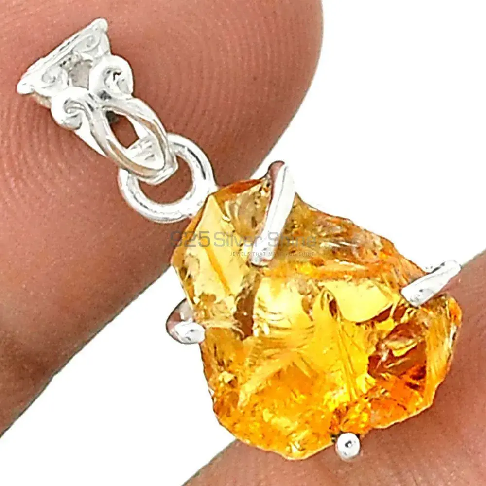 925 Sterling Silver Handmade Pendants In Citrine Gemstone Jewelry 925SP189-3_5