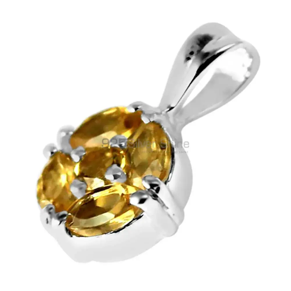 925 Sterling Silver Handmade Pendants In Citrine Gemstone Jewelry 925SP237-3_0