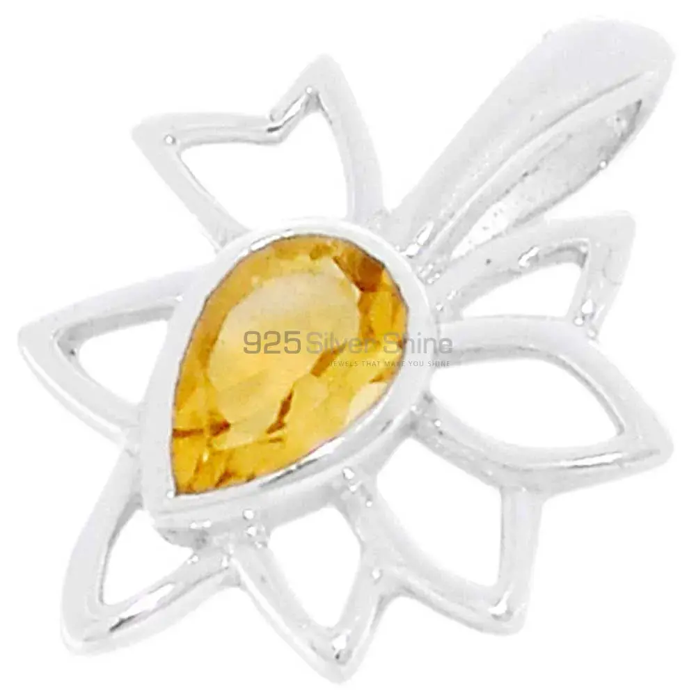 925 Sterling Silver Handmade Pendants In Citrine Gemstone Jewelry 925SP287-4_0