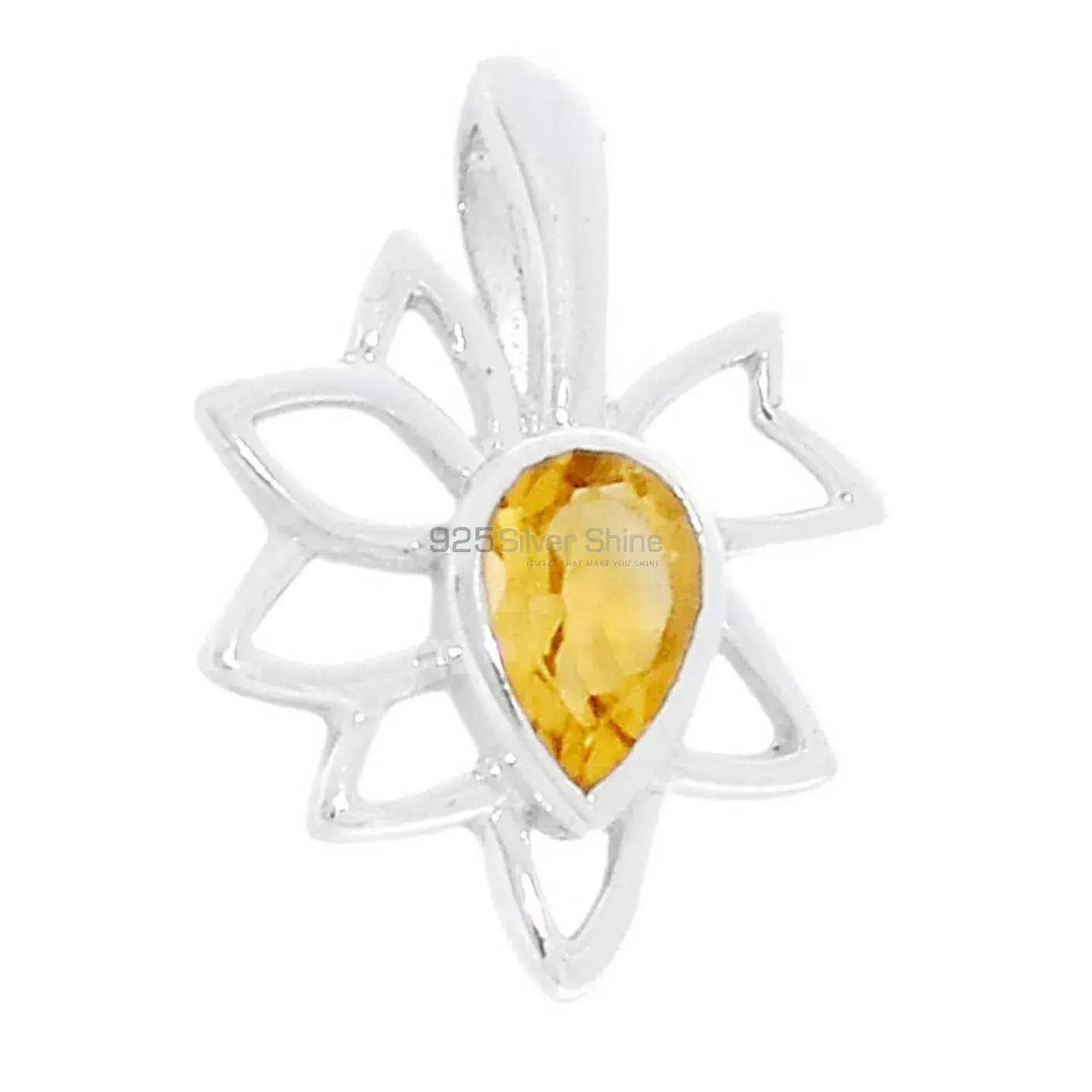 925 Sterling Silver Handmade Pendants In Citrine Gemstone Jewelry 925SP287-4_1