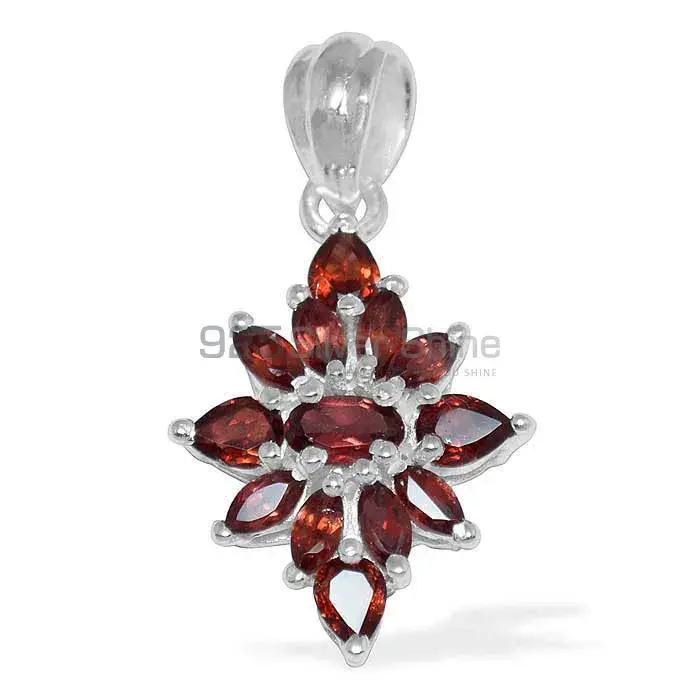 925 Sterling Silver Handmade Pendants In Garnet Gemstone Jewelry 925SP1516_0