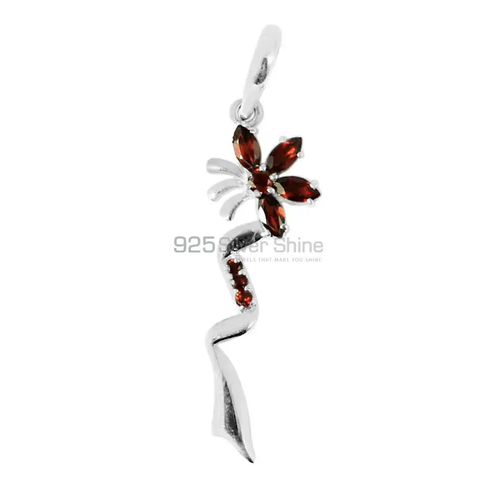 925 Sterling Silver Handmade Pendants In Garnet Gemstone Jewelry 925SP212-5_0