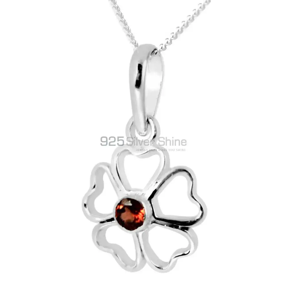 925 Sterling Silver Handmade Pendants In Garnet Gemstone Jewelry 925SP252-5