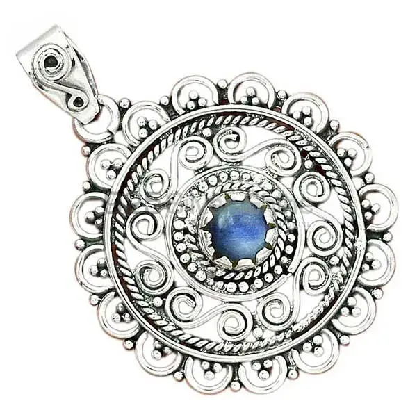 925 Sterling Silver Handmade Pendants In Kyanite Gemstone Jewelry 925SP19-2_0