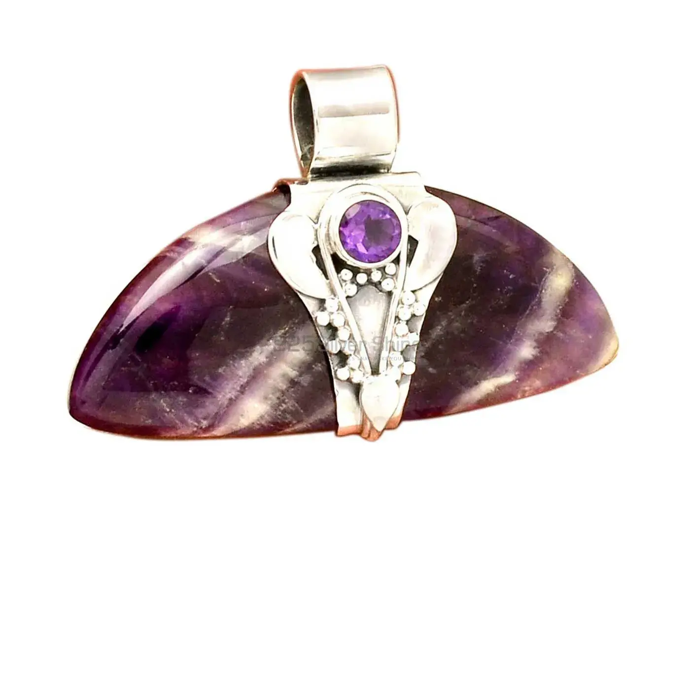 925 Sterling Silver Handmade Pendants In Multi Gemstone Jewelry 925SP072-4_2